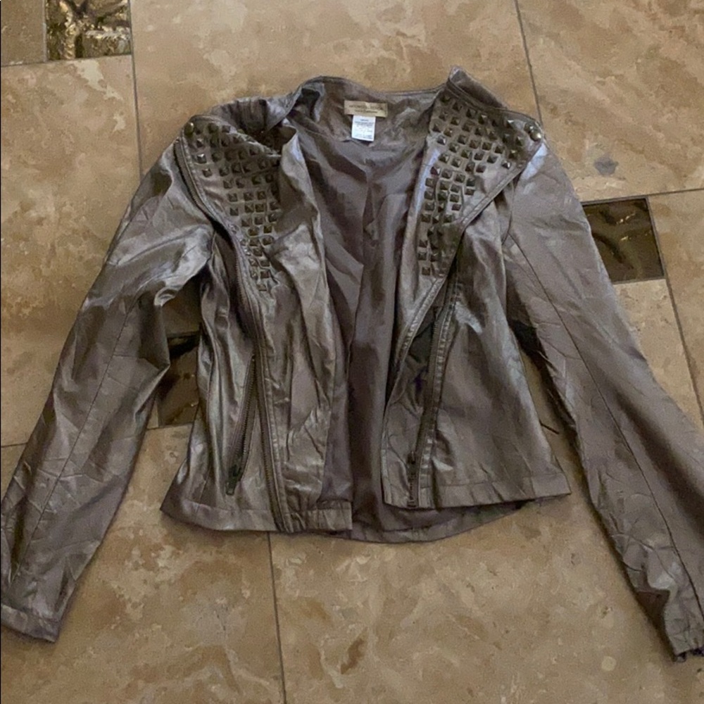 Bronze soft leather jacket